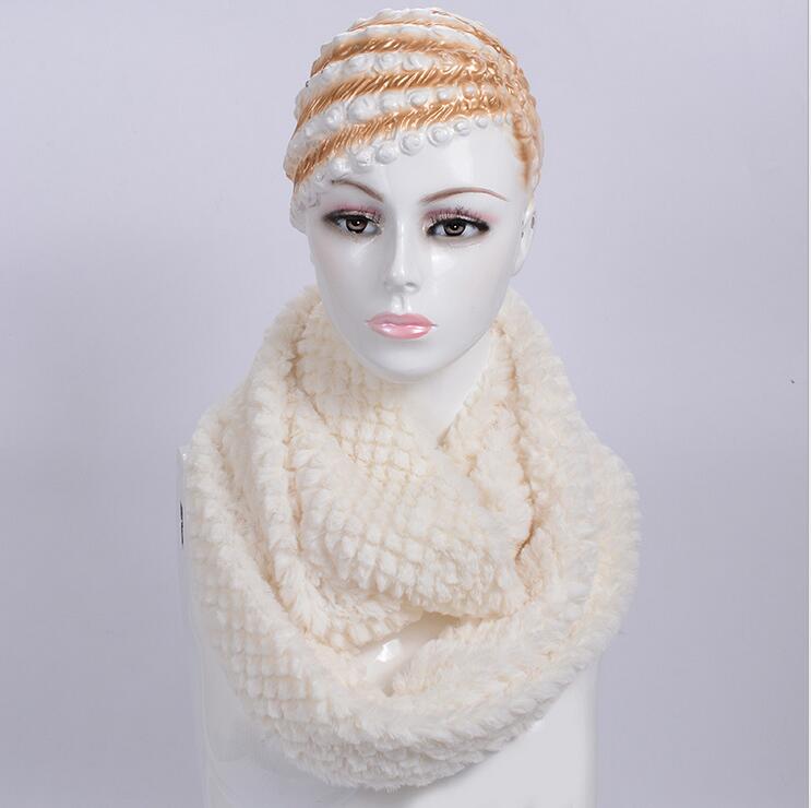 Autumn And Winter Wool-Like Scarf Bib Long Neck Set details Picture