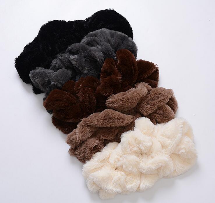 Autumn And Winter Wool-Like Monochrome Scarf With Leather Band Europe And The United States