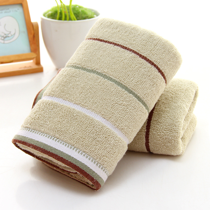 Customized wholesale of 32-ply color-striped pure cotton broken towels with logo, thickened labor protection supermarket Specification image