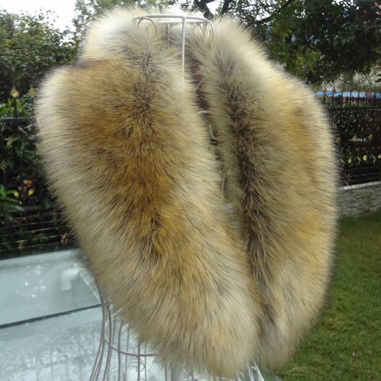 Imitation Fox Fur Raccoon Fur Collar Cap Strip Bib Scarf Shawl details Picture