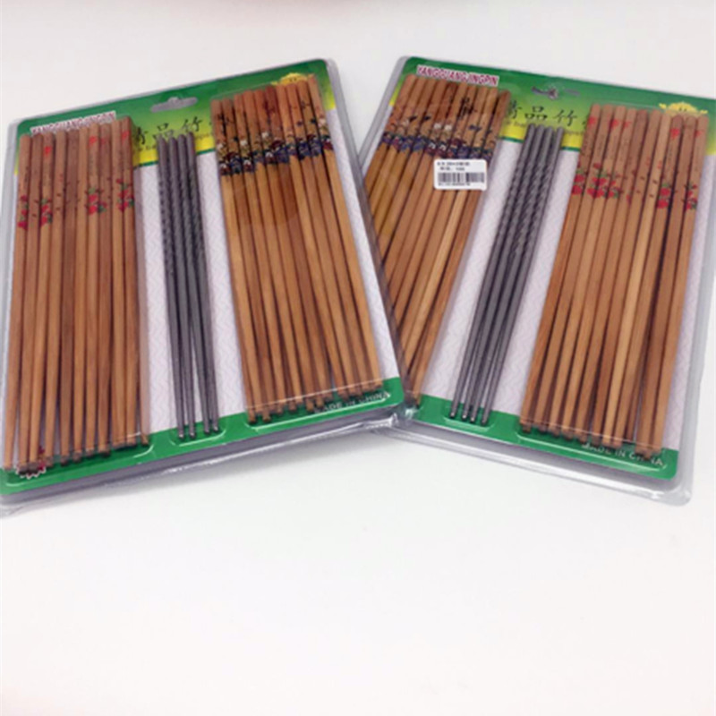Printed wood chopsticks rebar chopsticks set a set