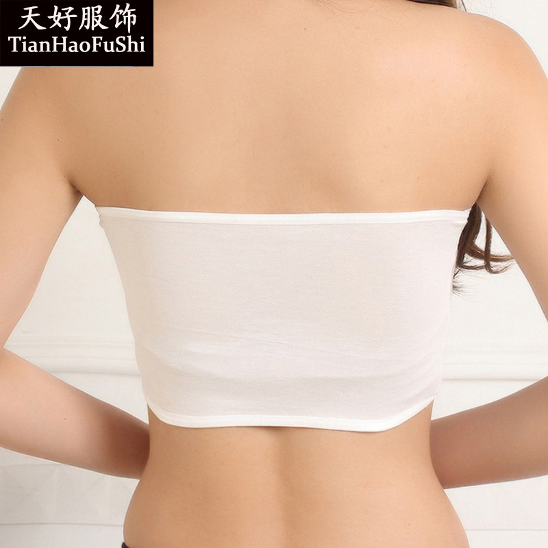 夏季爆款韩版上衣防走光莫代尔蕾丝花边抹胸打底裹胸产品图