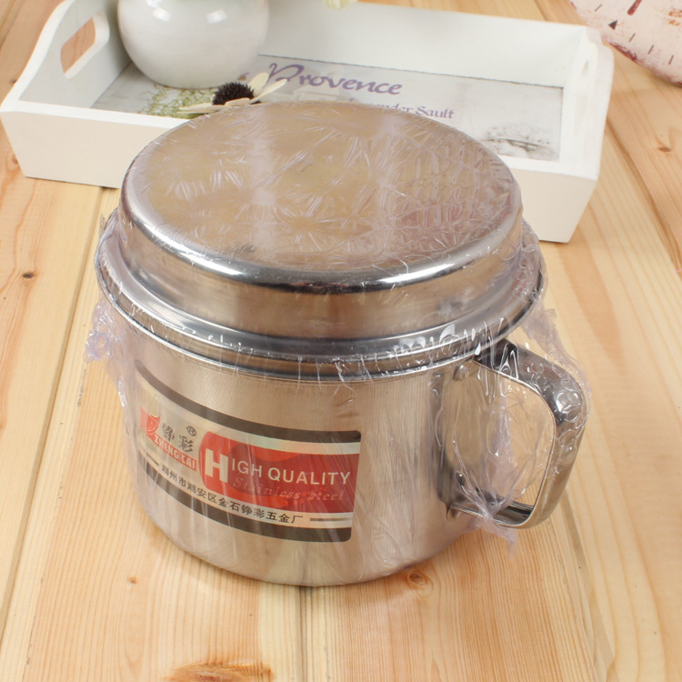 Double-layer stainless steel student lunch boxes and construction site lunch boxes with round handles from the ten-yuan store are available for wholesale at 9.9 yuan Specification image