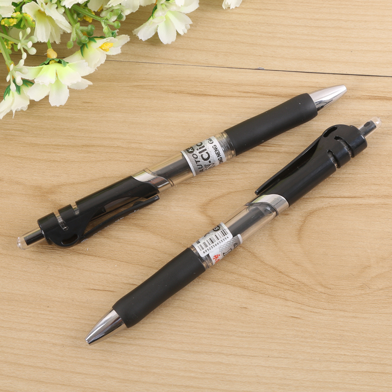 永能签字笔中性笔水笔办公用品黑色签字笔碳素笔细节图