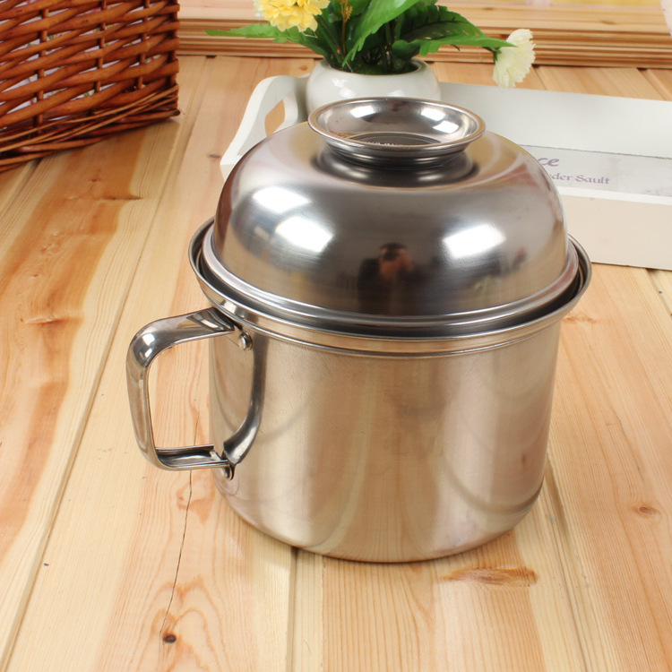 Double-layer stainless steel student lunch boxes and construction site lunch boxes with round handles from the ten-yuan store are available for wholesale at 9.9 yuan