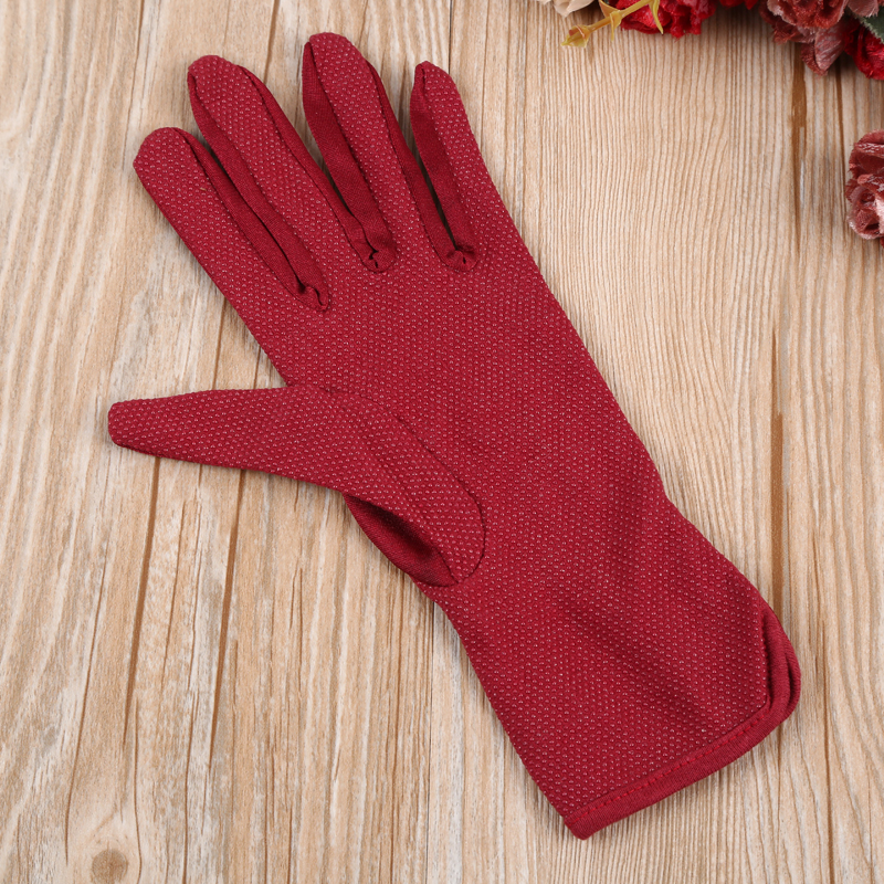 Special Deal With New Purple Silk Dot Plastic Gloves In Stock details Picture