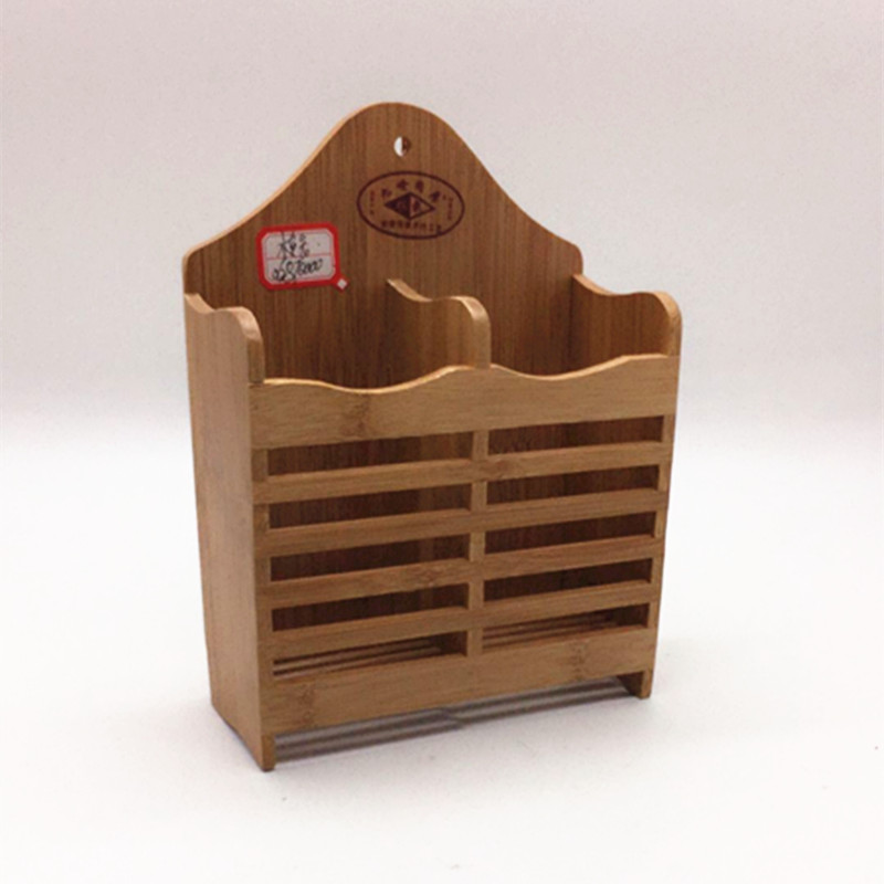 Kitchen bamboo 筷笼 double row draining 筷笼