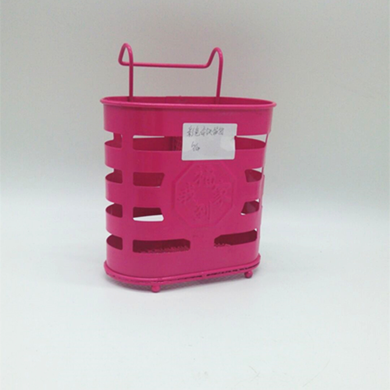 Colored flat iron 筷笼 household kitchen 筷笼 wall-mounted draining 筷笼