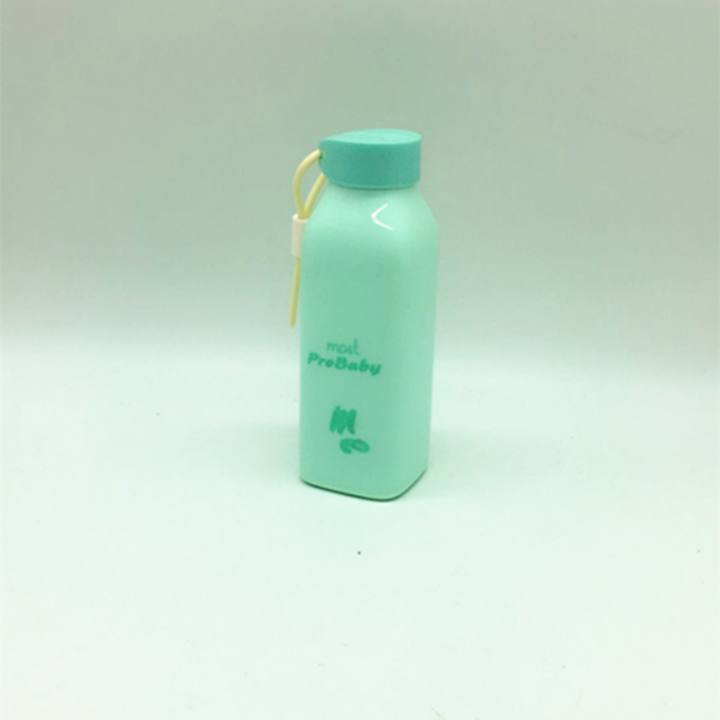 Amber glass portable water cup with rope