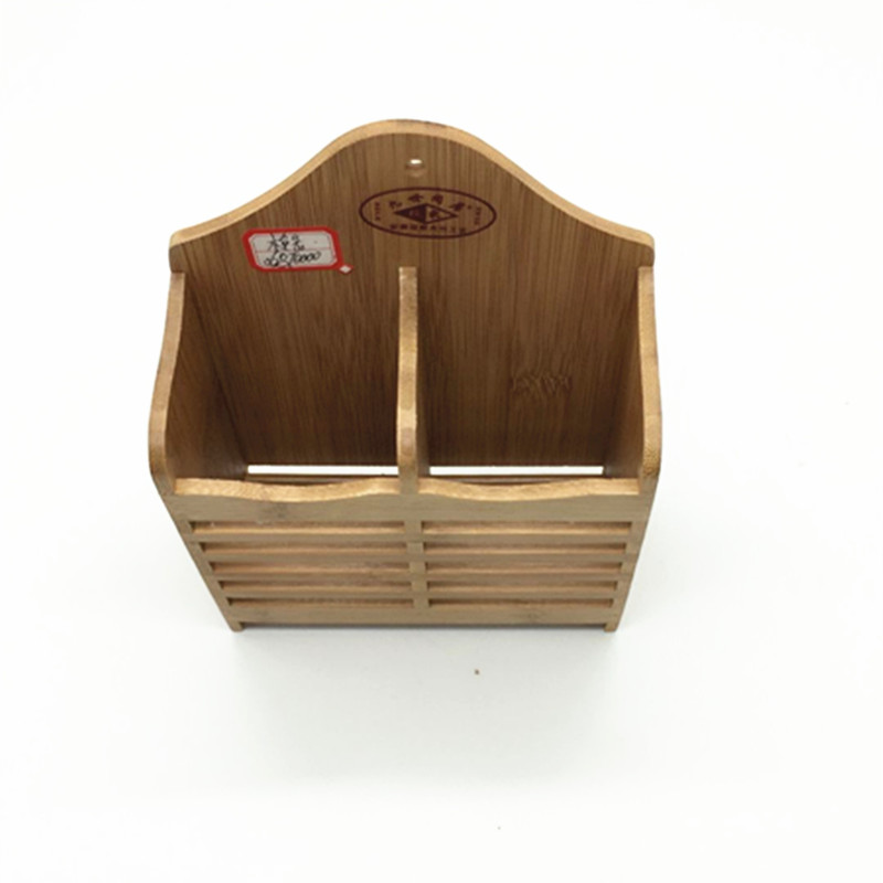 Kitchen bamboo 筷笼 double row draining 筷笼 Specification image