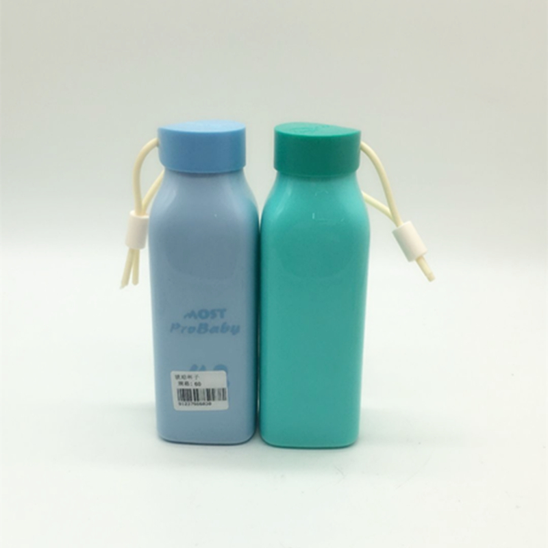 Amber glass portable water cup with rope Specification image