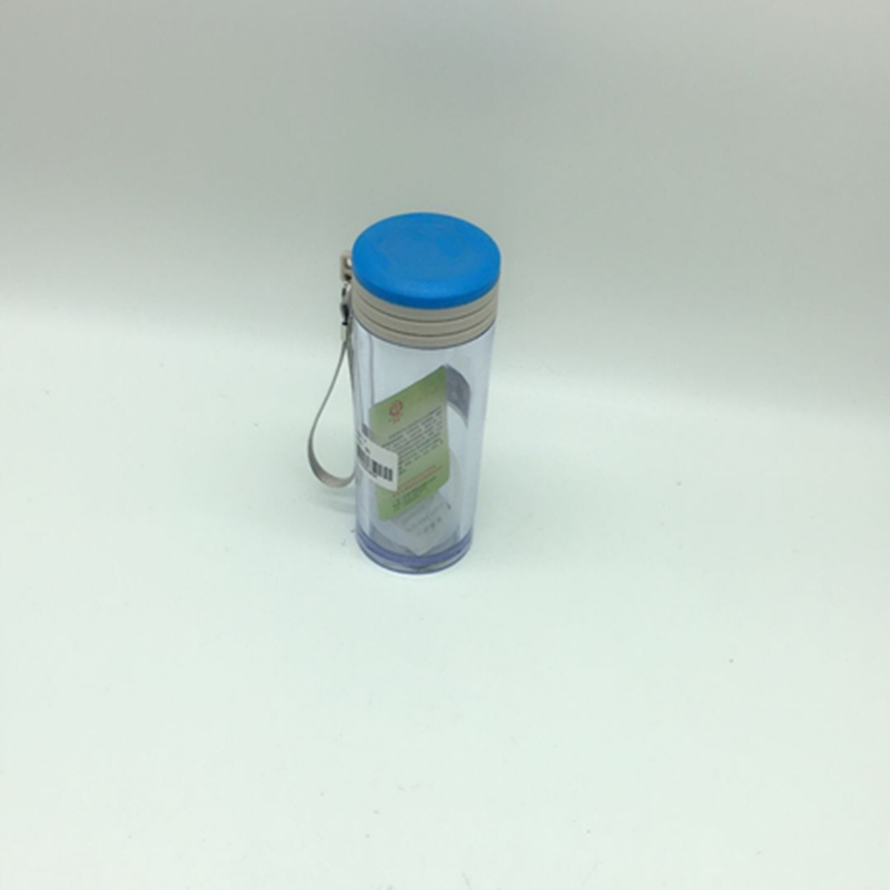 Transparent glass water cup with lid Specification image