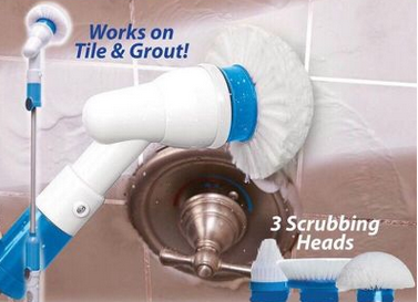 Multi-function electric long-handled household cleaning brush set spin scrubber