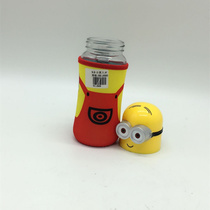 Minions by the glass cartoon cup