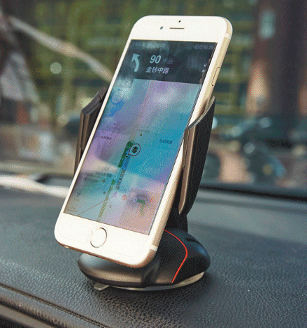 鼠标吸盘汽车支架中控台仪表台变形桌面创意手机座产品图