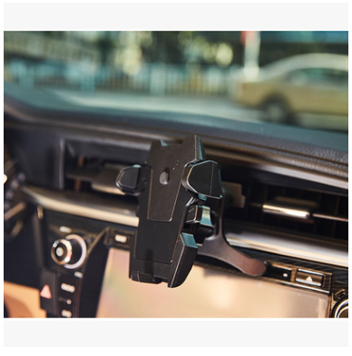 吸盘自动锁手机卡扣式车载 导航支架出风口伸缩手细节图