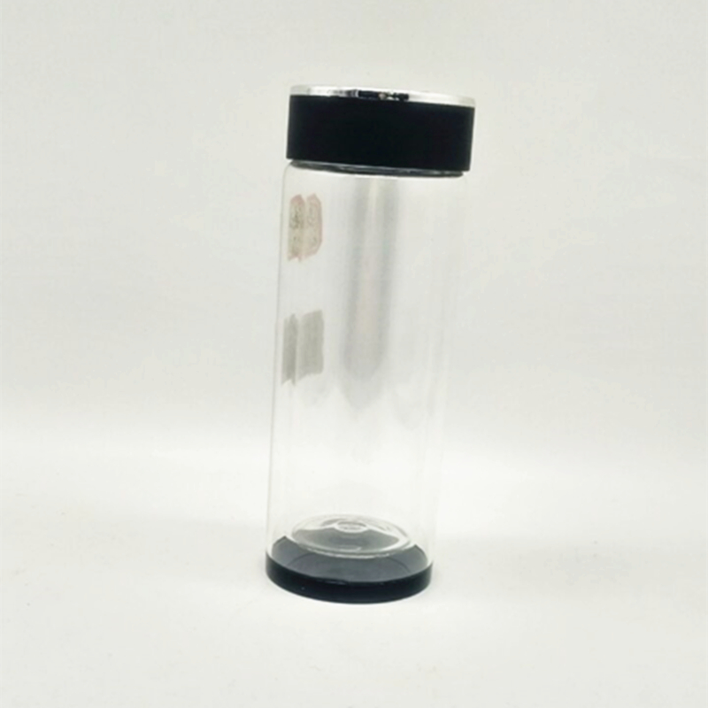 Black Mansion Low-water Cup Double-layer insulated glass cup details Picture
