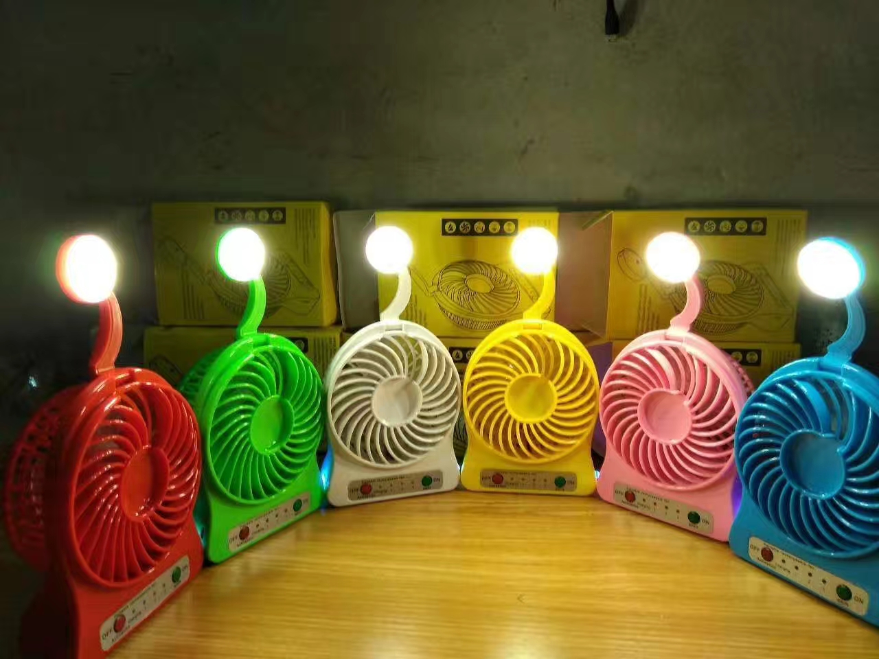 USB fan mini with light