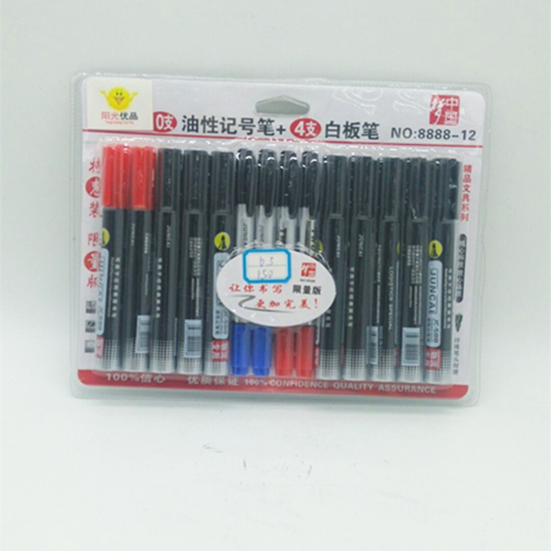 10 oil-based markers +4 white board markers