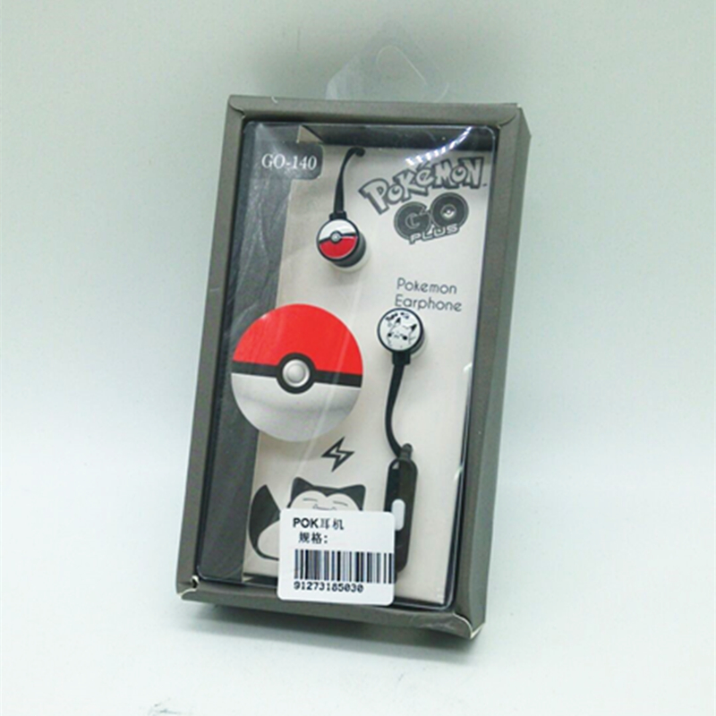 Cute cartoon earbuds with microphone and line control details Picture