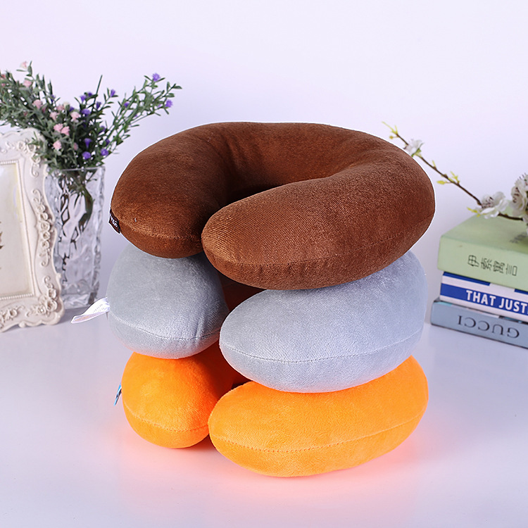 卡通毛绒U型枕 腰枕办公室靠垫 趴睡枕 创意护颈枕 汽车用品产品图