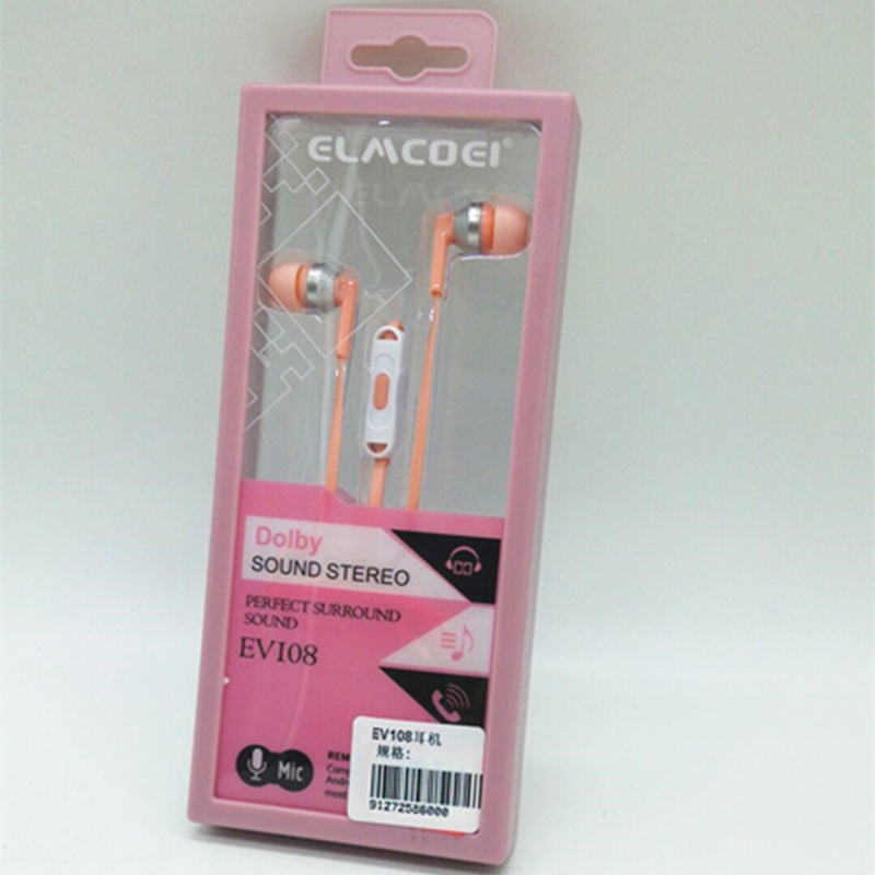 Stereo earbuds with wheat wire control candy series