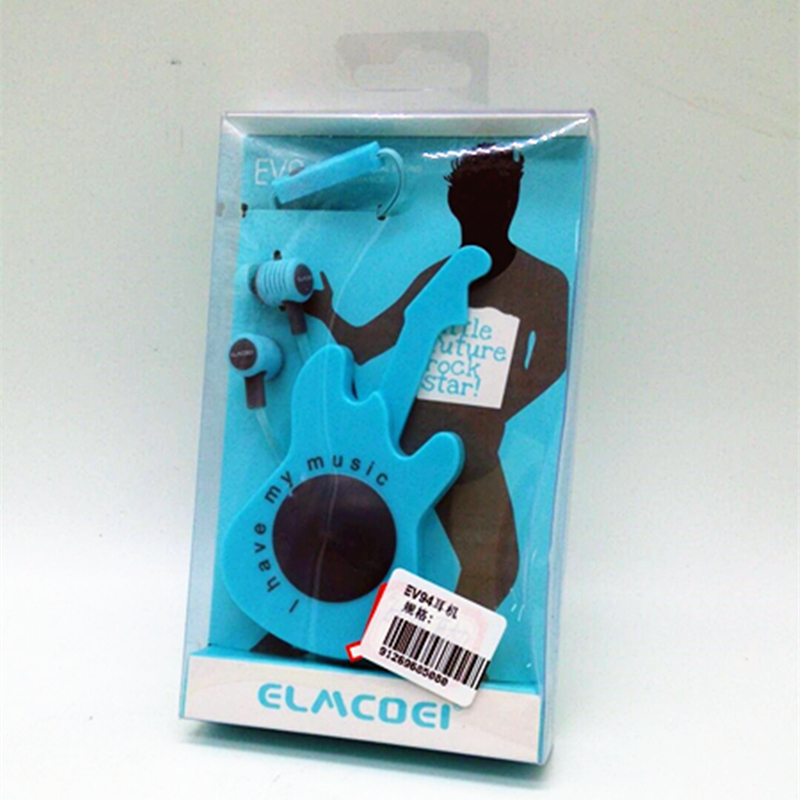 Creative and cute guitar headphones, earbuds, storage box, cartoon headphones
