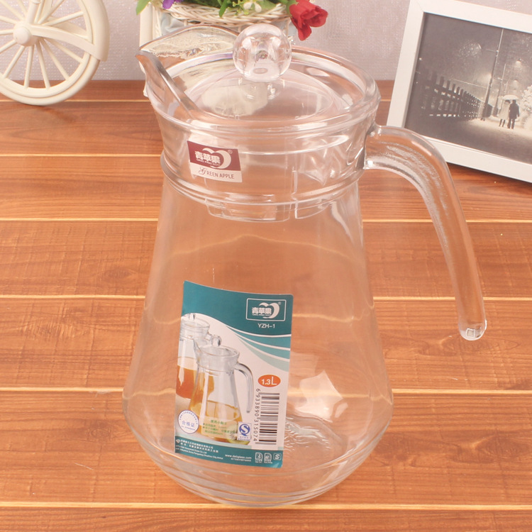 Heat-resistant glass transparent teapot, practical household hot water kettle, super large capacity duckbill teapot Specification image