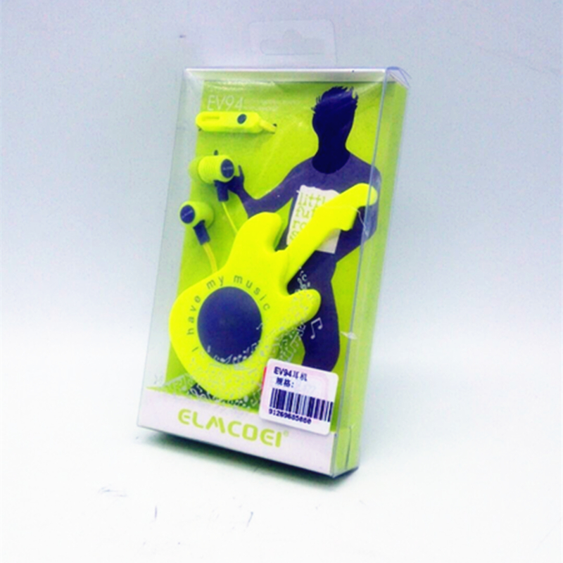 Creative and cute guitar headphones, earbuds, storage box, cartoon headphones details Picture