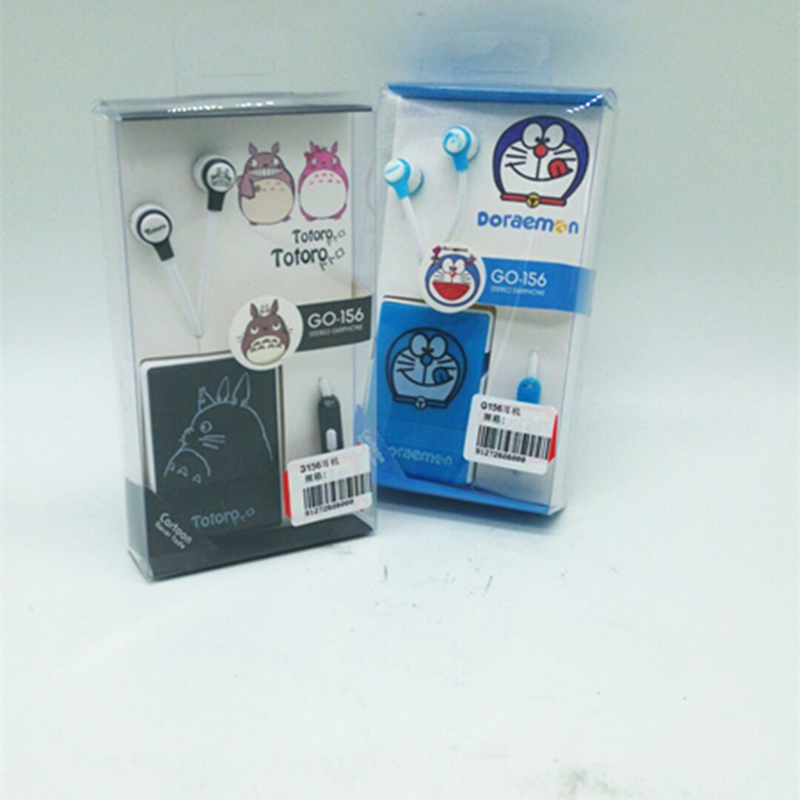 Cartoon headphones, earbuds, storage box, microphone and line control details Picture