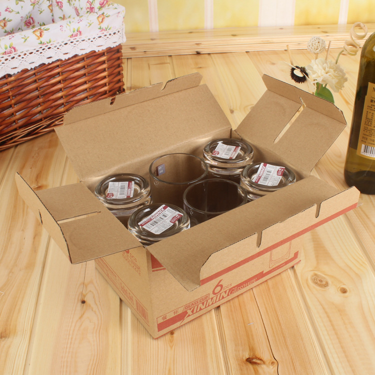 The ten-yuan store offers practical six-pack transparent glass water cups and juice cups, as well as daily necessities from the street stall in Yiwu Specification image