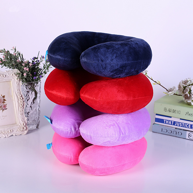 卡通毛绒U型枕 腰枕办公室靠垫 趴睡枕 创意护颈枕 汽车用品