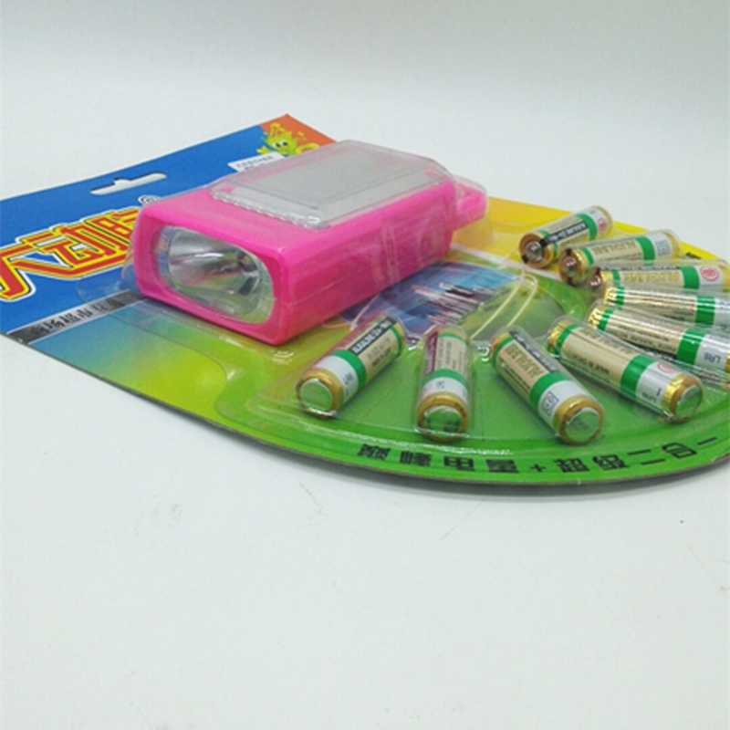 大应急灯+9粒电池组合 强光应急灯产品图