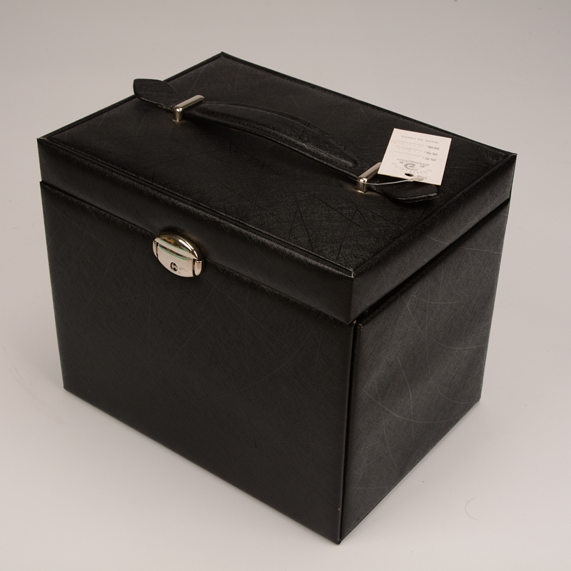 Guanyu high-end black portable jewelry box multi-function large capacity jewelry box customization thumbnail