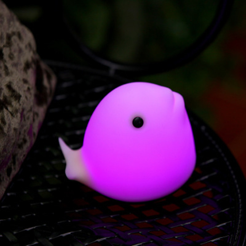 Creative dolphin silicone lamp LED colorful table lamp children's animal night light