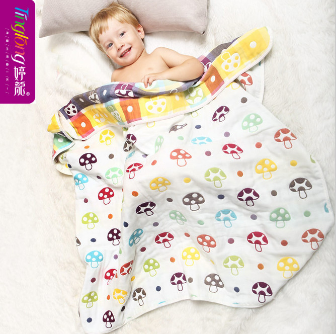 Ting Long factory direct selling six layers of cloth art cartoon pattern children by the bath towel embrace by the factory direct selling