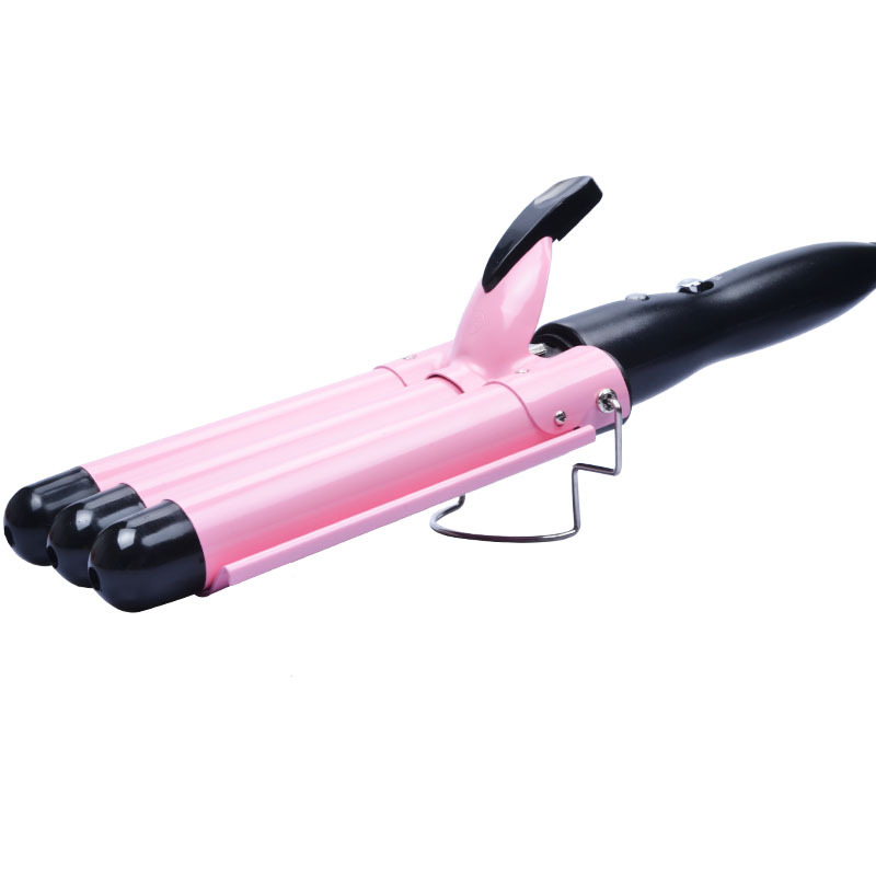 "Factory direct sales, one-piece consignment 】 Korean-style egg roll head temperature-adjustable three-bar hair curler, water wave perming tool. details Picture