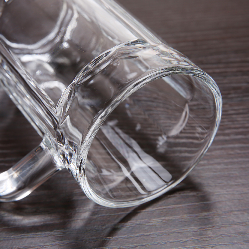 Wholesale glass beer mugs, thickened draft beer cups 400ml, advertising draft cups, customized beer promotion cups details Picture