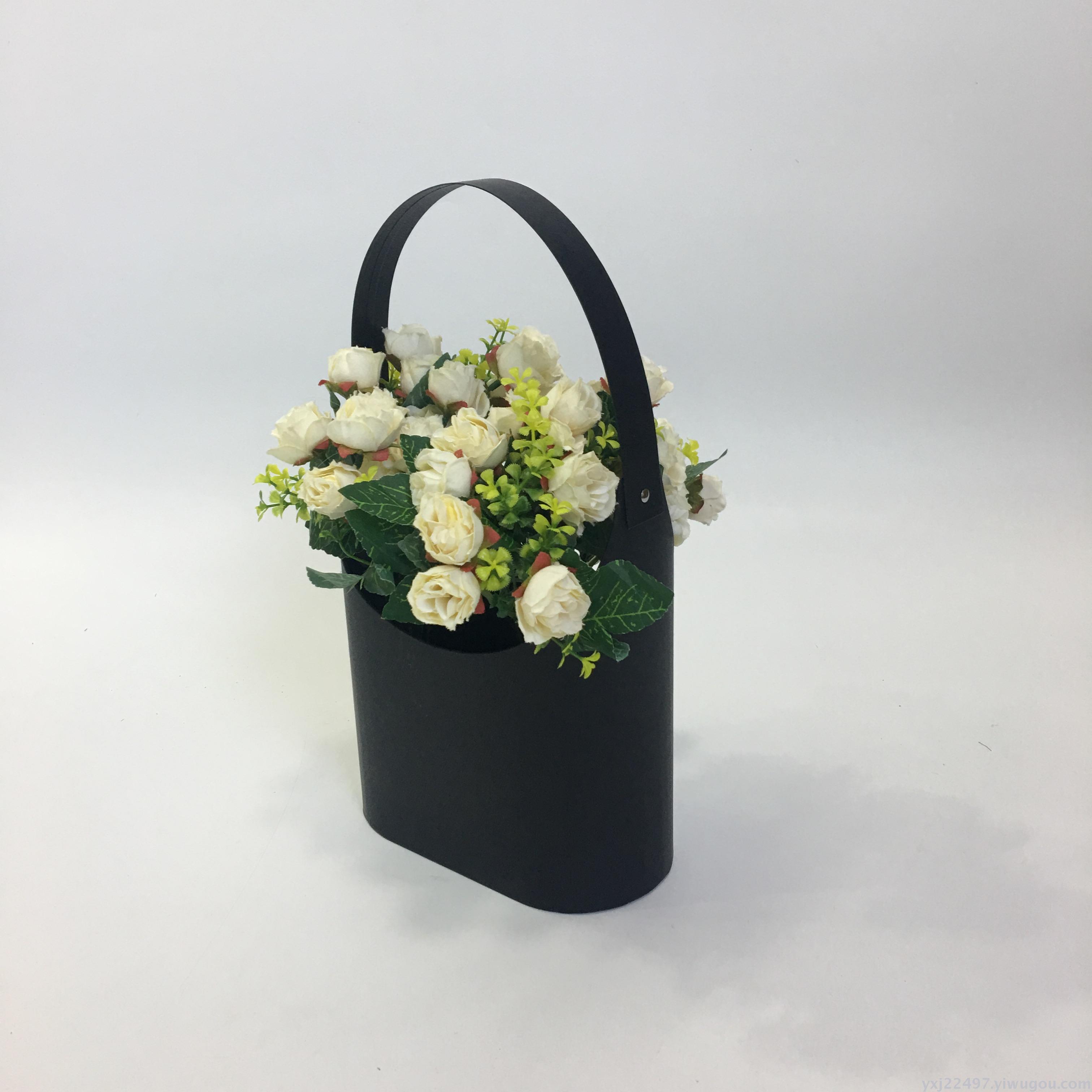 创意纸质鲜花 手提花盒 花艺手提花盒通用花盒W9586细节图