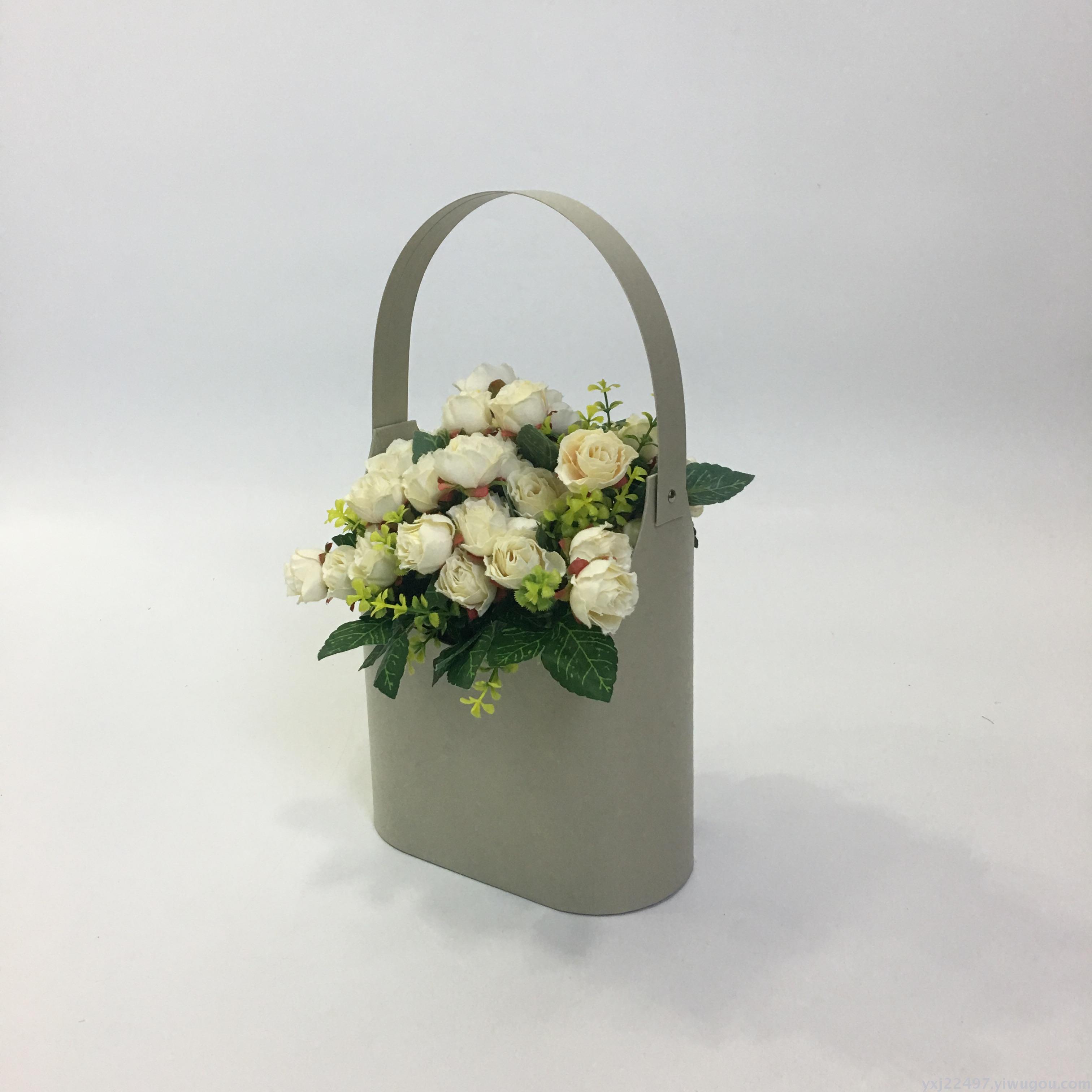 创意纸质鲜花 手提花盒 花艺手提花盒通用花盒W9586产品图