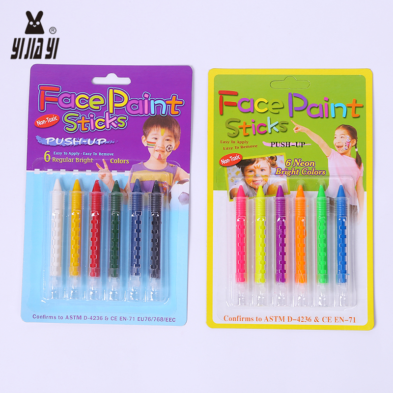 Environmentally friendly and non-toxic diy body painting paint paste, water-washable face color 6-color wholesale manufacturer