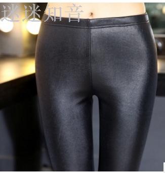 Winter women's pants Adult leggings plus fleece thickened thermal pants slim slim foot mouth nine-point pants