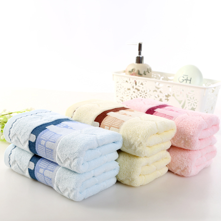 Pure cotton bath towels, untwisted yarn jacquard broken bath towels, thickened and widened forged bath towels, batch of Yiwu daily-use brand details Picture