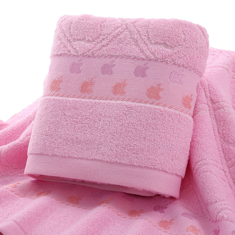 New pure cotton bath towels, thickened, all-cotton hotel apple bath towels wholesale, gift beach towels details Picture