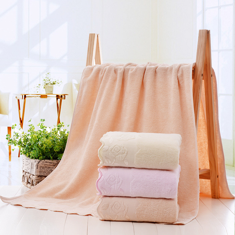 Factory direct sales of jacquard soft skin care products that do not fade or shed hair. Wholesale of household rose lace bath towels Application Scenario