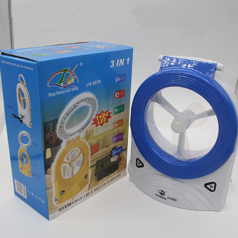 Flip mini desk lamp Fan LED desk lamp fan Rechargeable fan three-in-one fan