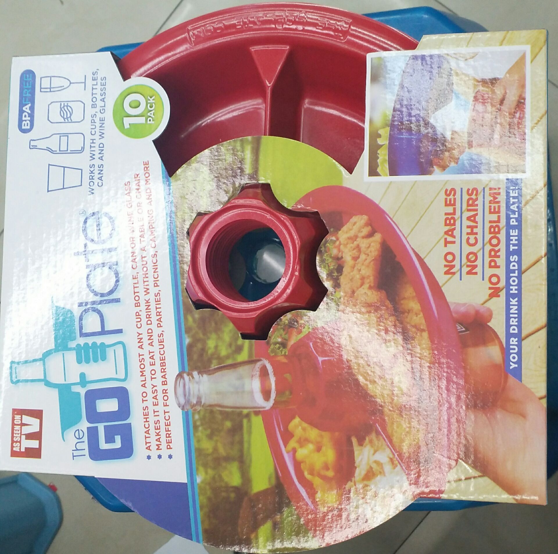 TV新款GOplate可乐餐盘创意塑料食物餐零食干果盘