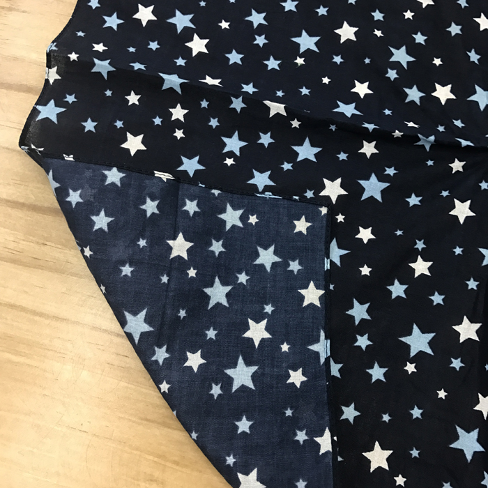 Cotton star bandana outdoor bandana handkerchief sports sweat absorption bandana square 55CM Specification drawing