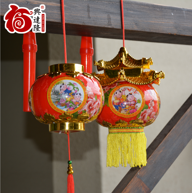 Portable children's music lanterns, Lantern Festival and Mid-Autumn Festival festive LED palace lanterns
