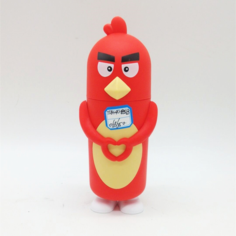 Hold a heart-shaped Angry Birds super cute cartoon glass creative glass